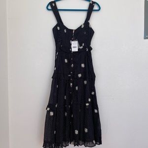 Floral Black Daisy Dress